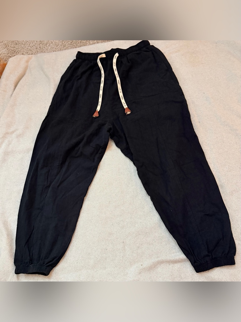 Kidoriman Jogger Pants Mens L Black Harem Kireina Japanese Cotton Elastic Cuffs
